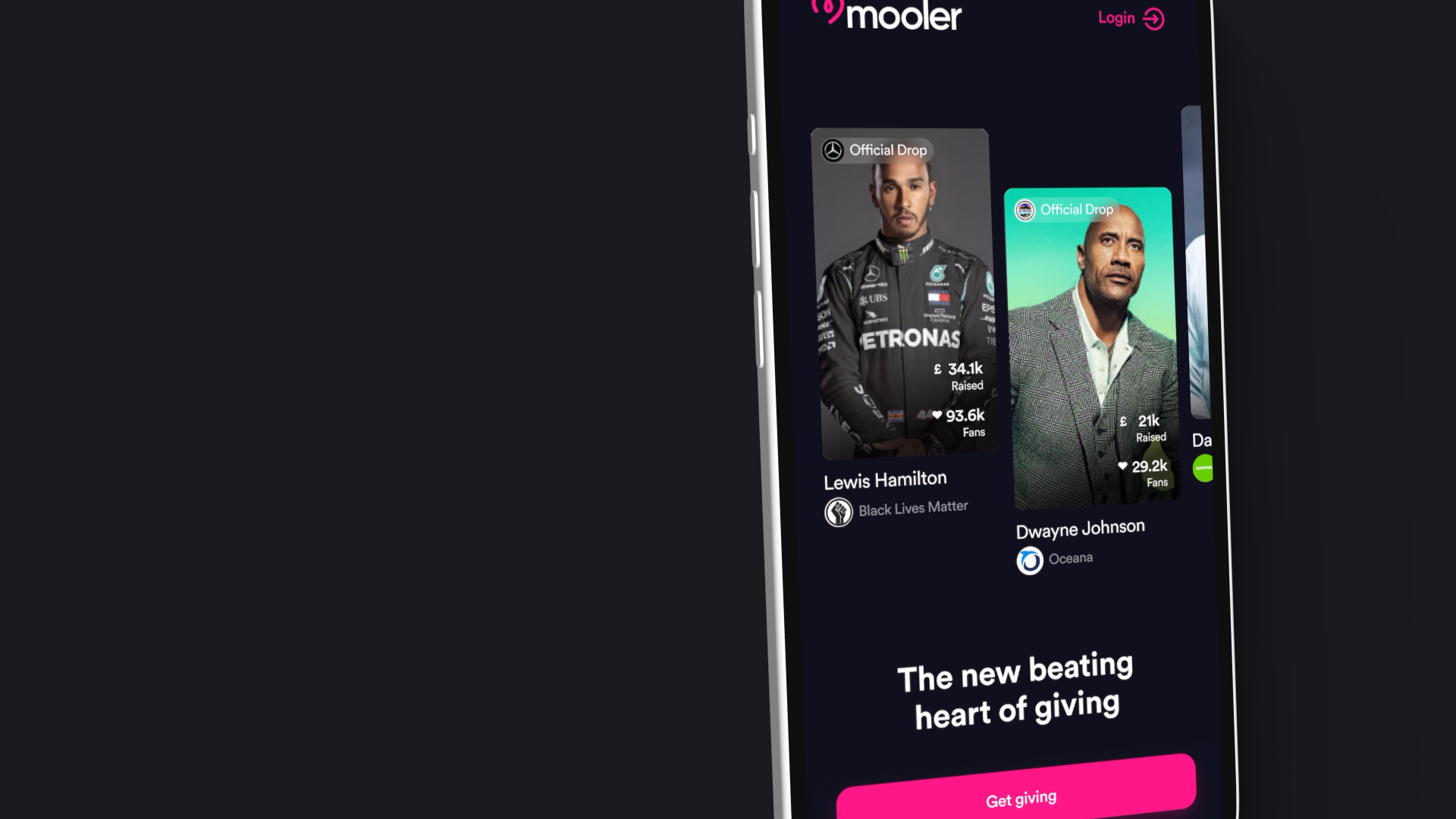 Mooler Giving — A social platform reimagining charitable giving through measurable impact and transparency, connecting content discovery, social engagement and analytics for talent, charities and fans.