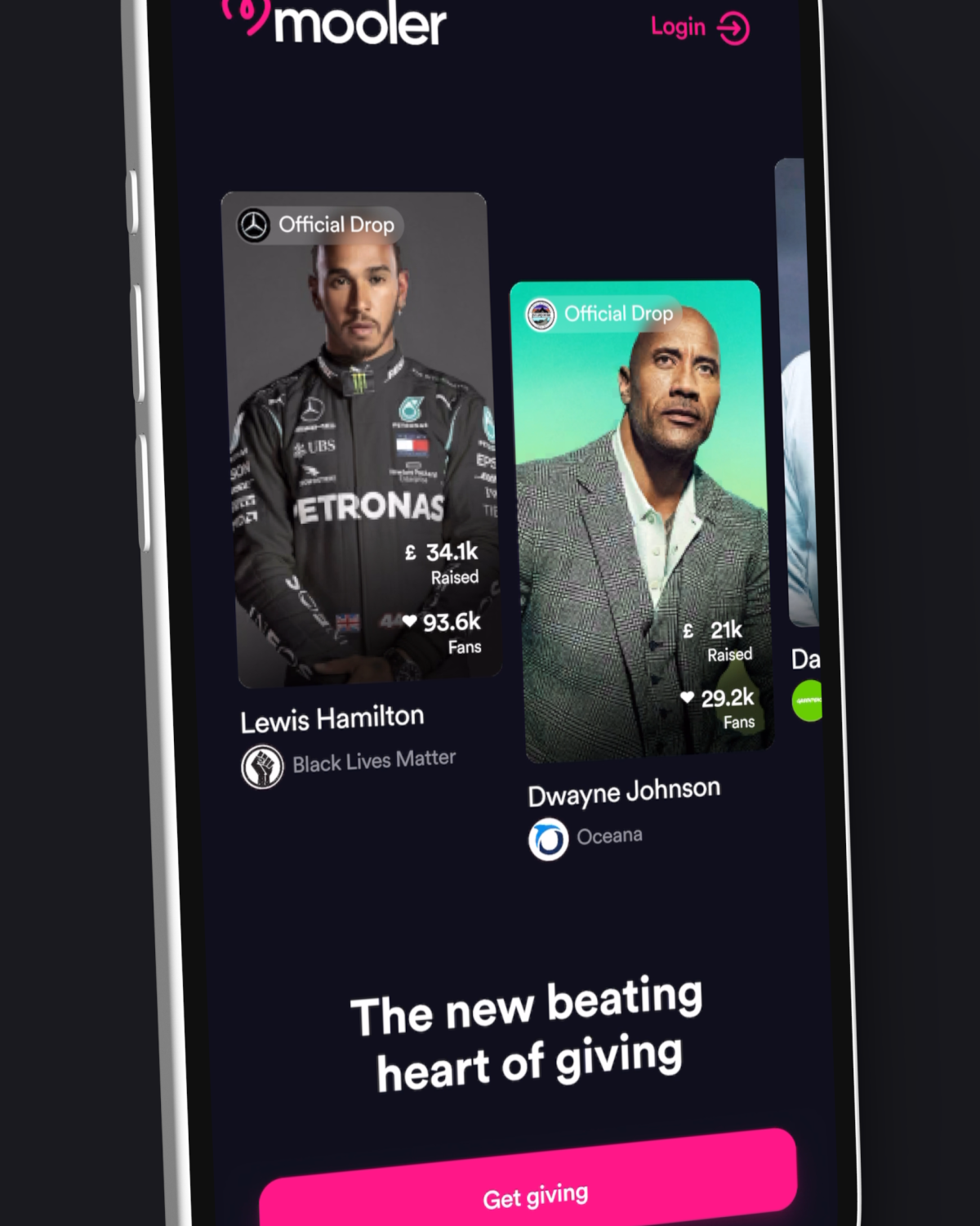 Mooler Giving — A social platform reimagining charitable giving through measurable impact and transparency, connecting content discovery, social engagement and analytics for talent, charities and fans.